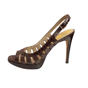 JOAN & DAVID•CHOCOLATE LEATHER PUMPS•SIZE 8M